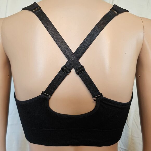 Puma Ladies’ Seamless Sports Bra, 2 Pack, Convertible  , Black /Gray, S,M,L,XL - Picture 6 of 16